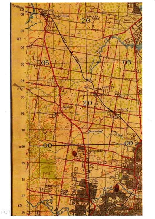 Map of Chermside in 1937